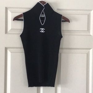 Chanel knit top with logo